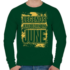 PRINTFASHION A legendák júniusban születnek - Férfi pulóver - Sötétzöld férfi pulóver, kardigán