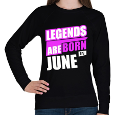PRINTFASHION A legendák júniusban születnek - Női pulóver - Fekete női pulóver, kardigán