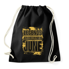 PRINTFASHION A legendák júniusban születnek - Sportzsák, Tornazsák - Fekete tornazsák