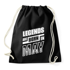PRINTFASHION A legendák májusban születnek  - Sportzsák, Tornazsák - Fekete tornazsák