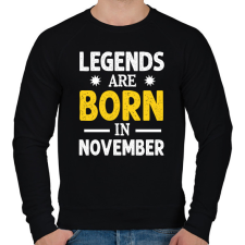 PRINTFASHION A legendák novemberben születtek - Férfi pulóver - Fekete férfi pulóver, kardigán