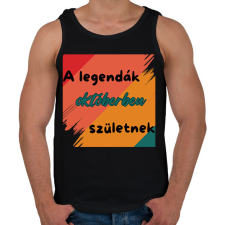 PRINTFASHION A legendák október (1) - Férfi atléta - Fekete atléta, trikó