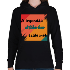 PRINTFASHION A legendák október (1) - Női kapucnis pulóver - Fekete