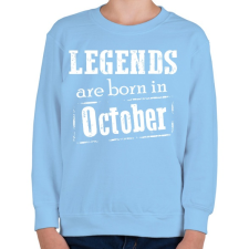 PRINTFASHION A legendák októberben születnek - Gyerek pulóver - Világoskék gyerek pulóver, kardigán