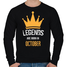 PRINTFASHION A legendák Októberben születtek - Férfi pulóver - Fekete férfi pulóver, kardigán