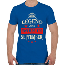 PRINTFASHION A legendák szeptemberben születnek - Férfi póló - Királykék
