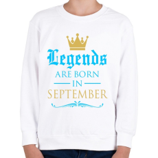 PRINTFASHION A legendák szeptemberben születnek - Gyerek pulóver - Fehér