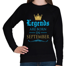 PRINTFASHION A legendák szeptemberben születnek - Női pulóver - Fekete