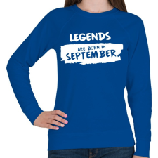 PRINTFASHION A legendák szeptemberben születnek - Női pulóver - Királykék női pulóver, kardigán