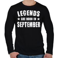 PRINTFASHION A legendák szeptemberben születtek - Férfi hosszú ujjú póló - Fekete férfi póló