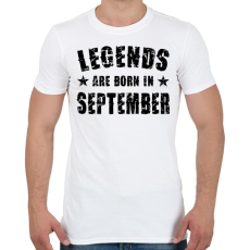 PRINTFASHION A legendák szeptemberben születtek - Férfi póló - Fehér