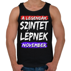 PRINTFASHION A legendák szintet lépnek-Egyedi hónappal - Férfi atléta - Fekete