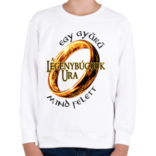 PRINTFASHION A Legénybúcsúk Ura, egy gyűrű mind felett! - Gyerek pulóver - Fehér gyerek pulóver, kardigán