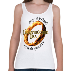 PRINTFASHION A Legénybúcsúk Ura, egy gyűrű mind felett! - Női atléta - Fehér