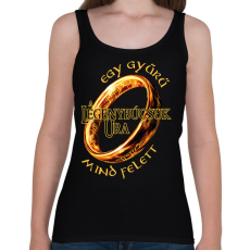 PRINTFASHION A Legénybúcsúk Ura, egy gyűrű mind felett - Női atléta - Fekete