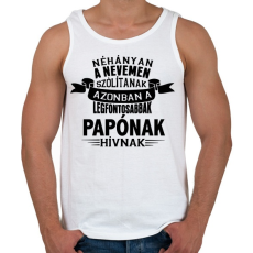 PRINTFASHION A legfontosabbak papónak hívnak - Férfi atléta - Fehér