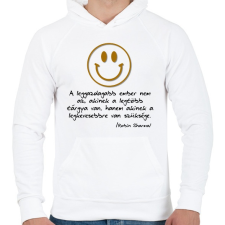 PRINTFASHION a leggazdagabb ember - Férfi kapucnis pulóver - Fehér férfi pulóver, kardigán