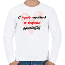 PRINTFASHION A legjobb anyukának a kedvenc gyerekedtől - Férfi pulóver - Fehér férfi pulóver, kardigán