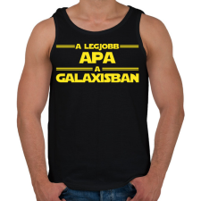 PRINTFASHION A legjobb apa a galaxisban - Férfi atléta - Fekete atléta, trikó