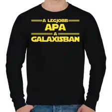 PRINTFASHION A legjobb apa a galaxisban - Férfi pulóver - Fekete férfi pulóver, kardigán
