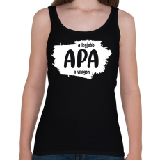 PRINTFASHION A legjobb apa a világon - Apák napja - Női atléta - Fekete