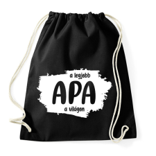 PRINTFASHION A legjobb apa a világon - Apák napja - Sportzsák, Tornazsák - Fekete tornazsák