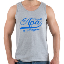 PRINTFASHION A legjobb apa kék - Férfi atléta - Sport szürke atléta, trikó