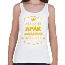 PRINTFASHION A legjobb apák január - Női atléta - Fehér női trikó