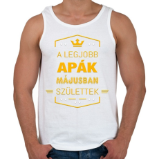 PRINTFASHION A legjobb apák május - Férfi atléta - Fehér