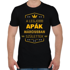 PRINTFASHION A legjobb apák március - Férfi póló - Fekete