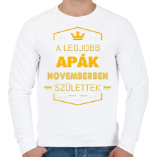 PRINTFASHION A legjobb apák november - Férfi pulóver - Fehér férfi pulóver, kardigán