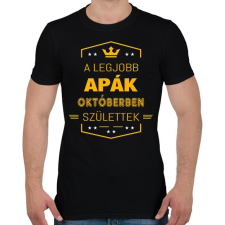 PRINTFASHION A legjobb apák október - Férfi póló - Fekete férfi póló