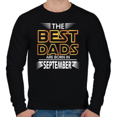 PRINTFASHION A legjobb apák szeptemberben születnek - Férfi pulóver - Fekete