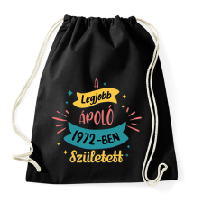 PRINTFASHION A legjobb ápoló - Évszámmal - Sportzsák, Tornazsák - Fekete tornazsák