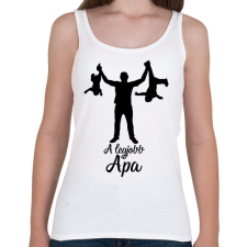 PRINTFASHION A legjobb apuka - Női atléta - Fehér női trikó