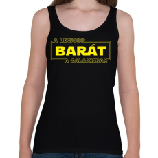 PRINTFASHION A legjobb barát a galaxisban - Női atléta - Fekete