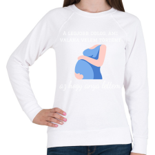 PRINTFASHION A legjobb dolog - Női pulóver - Fehér női pulóver, kardigán