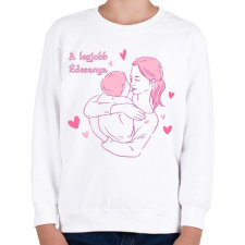 PRINTFASHION A legjobb édesanya - Gyerek pulóver - Fehér gyerek pulóver, kardigán