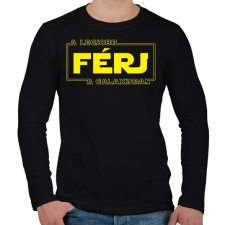 PRINTFASHION A legjobb férj a galaxisban - Férfi hosszú ujjú póló - Fekete férfi póló