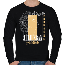 PRINTFASHION A legjobb fodrász - Hónappal (fehér) - Férfi pulóver - Fekete