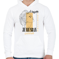 PRINTFASHION A legjobb fodrász - Hónappal (fekete) - Férfi kapucnis pulóver - Fehér férfi pulóver, kardigán