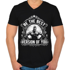 PRINTFASHION A legjobb formád - férfi - Férfi V-nyakú póló - Fekete férfi póló