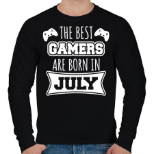 PRINTFASHION A legjobb gamerek júliusban születtek - Férfi pulóver - Fekete férfi pulóver, kardigán