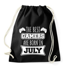 PRINTFASHION A legjobb gamerek júliusban születtek - Sportzsák, Tornazsák - Fekete tornazsák