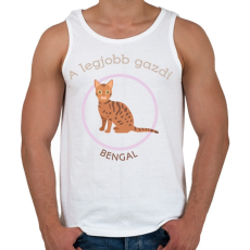 PRINTFASHION A legjobb gazdi - Bengal - Férfi atléta - Fehér