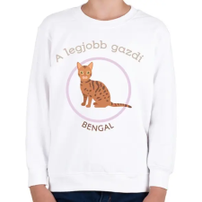 PRINTFASHION A legjobb gazdi - Bengal - Gyerek pulóver - Fehér gyerek pulóver, kardigán