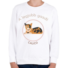 PRINTFASHION A legjobb gazdi - Calico - Gyerek pulóver - Fehér gyerek pulóver, kardigán
