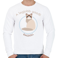 PRINTFASHION A legjobb gazdi - Ragdoll - Férfi pulóver - Fehér férfi pulóver, kardigán