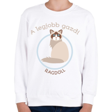 PRINTFASHION A legjobb gazdi - Ragdoll - Gyerek pulóver - Fehér