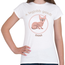 PRINTFASHION A legjobb gazdi - Shinx - Női póló - Fehér